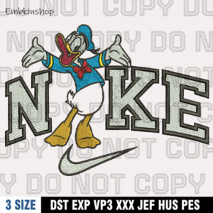 Nike Donald Duck Embroidery Design , Donald Duck Embroidery Design ,Machine Embroidery Design File