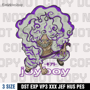 Luffy Gear 5 Embroidery Design, One Piece Embroidery Design,Machine Embroidery Design File