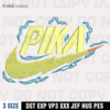 Nike x Pika Logo Embroidery Design , Pokemon Embroidery Design ,Machine Embroidery Design File