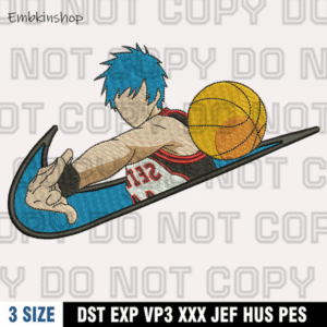 Nike x Kuroko Embroidery Design , Kuroko no Basuke Embroidery Design,Machine Embroidery Design File