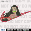 Nike x Nezuko Embroidery Design File, Kimetsu No Yaiba Anime Embroidery Design