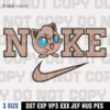 Nike x Jigglypuff Embroidery Design, Pokemon Embroidery Design ,Machine Embroidery Design File