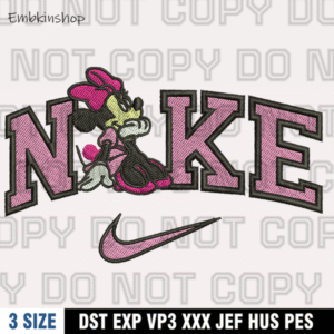 Nike X Minnie Embroidery Design,Mickey Embroidery Design ,Machine Embroidery Design File