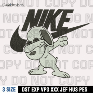 Nike Snoopy Dab Embroidery Designs, Snoopy Embroidery Design ,Instant Download