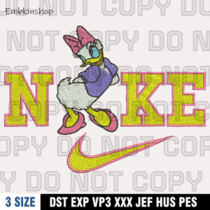 Nike Daisy Duck Embroidery Design, Daisy Duck Embroidery Design ,Machine Embroidery Design File