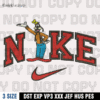 Nike Goofy Embroidery Design , Goofy Embroidery Design ,Machine Embroidery Design File