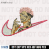 Nike Sukuna Embroidery Design, Jujutsu Kaisen Embroidery Design