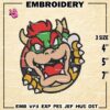 Bowser Head Embroidery Design files, Super Mario Machine Embroidery Designs, Mario Kart Digital Download Embroidery