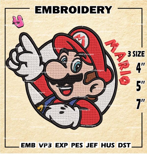 Mario Embroidery Design files, Super Mario Machine Embroidery Designs, Super Mario Bros Digital Download Embroidery