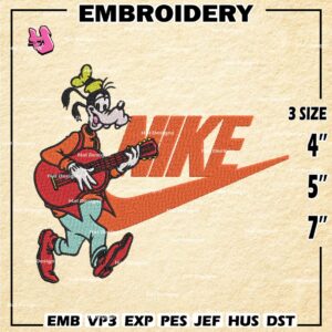 Nike Goofy Embroidery Design files, Goofy Swoosh Machine Embroidery Designs, Digital Download Embroidery