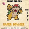 Paper Bowser Embroidery Design files, Super Mario Machine Embroidery Designs, Mario Kart Digital Download Embroidery