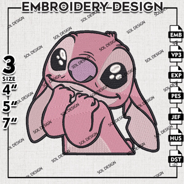Adorable Angel Embroidery Designs, Lilo & Stitch Embroidery, Disney Character Embroidery Files, Machine embroidery Files, Digital Download