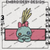 Rectangle Scrump Doll Embroidery Designs, Lilo & Stitch Embroidery, Disney Stitch Character Embroidery Files, Machine embroidery Files, Digital Download