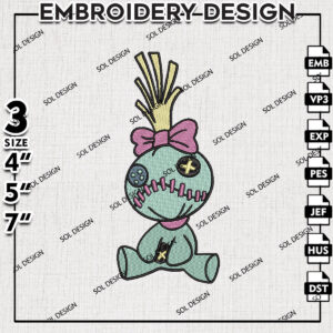 Stitch Scrump Doll Embroidery Designs, Lilo & Stitch Embroidery, Disney Character Embroidery Files, Machine embroidery Files, Digital Download