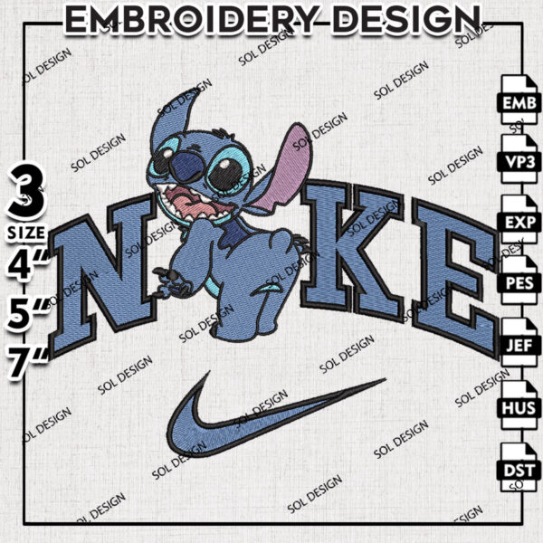 Nikee Cute Stitch Embroidery Designs, Lilo & Stitch Embroidery, Disney Embroidery Files, Machine embroidery Files, Digital Download