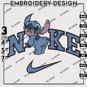 Nikee Cute Stitch Embroidery Designs, Lilo & Stitch Embroidery, Disney Embroidery Files, Machine embroidery Files, Digital Download