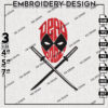 Deadpool Sword Embroidery Design Files, Marvel Comic Character Embroidery files, Deadpool Embroidery Design, Digital Download