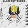 Wolverine Mask Embroidery Design Files, Marvel Comic Character Embroidery files, Wolverine Embroidery Design, Digital Download