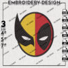 Deadpool and Wolverine Mask Embroidery Design Files, Marvel Comic Character Embroidery files, Deadpool Embroidery Design, Wolverine Embroidery Design, Digital Download