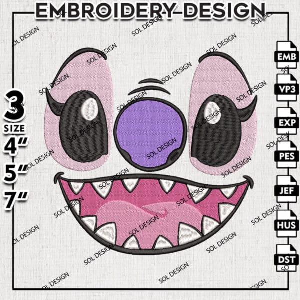 Angel Stitch Girlfriend Embroidery Designs, Lilo & Stitch Embroidery, Disney Embroidery Files, Machine embroidery Files, Digital Download