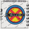 X Men Logo Embroidery Design Files, Marvel Comic CharacterEmbroidery files, X Men Embroidery Design, Digital Download