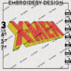 Red X-Men Wordmark Logo Machine Embroidery Design Files, Marvel Comic Embroidery files, X Men Embroidery Design, Digital Download