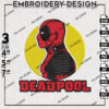 Deadpool Potrait Logo Machine Embroidery Designs, Marvel Comic Character Embroidery files, Deadpool Embroidery Design, Wolverine Embroidery Design, Digital Download
