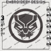 Black Panther logo Machine Embroidery Designs, Marvel Comic Character Embroidery files, Movie Embroidery Design, Wolverine Embroidery Design, Digital Download