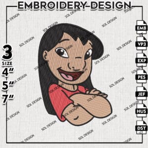 Disney Lilo Embroidery Designs, Lilo & Stitch Embroidery, Disney Character Embroidery Files, Machine embroidery Files, Digital Download