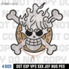 One Piece Luffy Gear 5 Logo Black Embroidery Design, One Piece Anime Embroidery Design,4 sizes, Instant Download