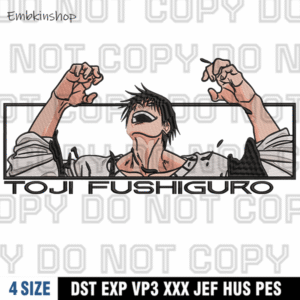 Toji Fushiguro Embroidery Design , Jujutsu Kaisen Anime Embroidery Design,4 sizes, Instant Download
