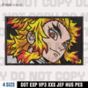 Rengoku Kyojuro Eyes Embroidery Design ,Demon Slayer Anime Embroidery Design File, Embroidery Machine