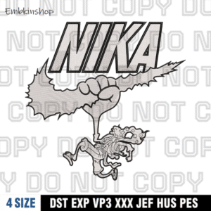 Luffy Gear Fifth Nika Embroidery Design , One Piece Embroidery Design , 4 Sizes , Digital Download