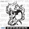 Luffy Gear 5 Embroidery Design,One Piece Anime Embroidery Design,4 sizes, Instant Download