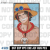 Portgas D. Ace Embroidery Design , One Piece Anime Embroidery Design,4 sizes, Instant Download