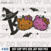 Boo Hello Kitty Halloween Embroidery Designs, Pumpkin Hello Kitty,4 Sizes , Digital Download