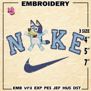 Bluey Nik.e Embroidery Designs, Bluey Family Machine Embroidery Design, Bluey Dog Embroidery Design, Embroidery Machin