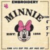 Vintage Minnie Mouse Est 1928 Embroidery Design files, Disney Machine Embroidery Designs, Digital Download Embroidery