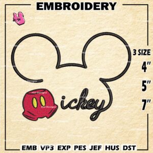 Mickey & Friends Embroidery Design files, Disney Machine Embroidery Designs, Digital Download Embroidery