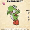 Yoshi Embroidery Design files, Super Mario Machine Embroidery Designs, 3Size, Mario Bros Digital Download Embroidery