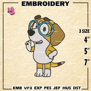 Bluey Honey Embroidery Machine Design, Honey Dog Embroidery Design, Bluey Dog Design, Cartoon Instant Download Design