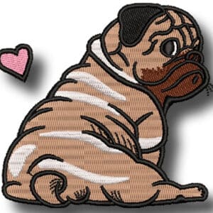 Dog Embroidery Designs,1 Designs & 5 Size, Machine Embroidery Designs, Files Instant Download