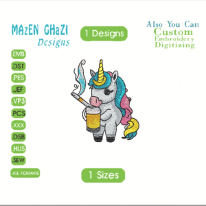unicorn Embroidery Designs,1 Designs & 1 Size, Machine Embroidery Designs, Files Instant Download