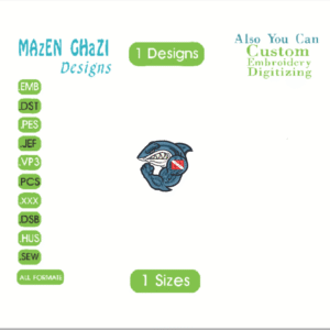 shark Embroidery Designs,1 Designs & 1 Size, Machine Embroidery Designs, Files Instant Download