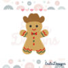 Christmas Gingerbread Cowboy,Embroidery Design