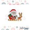 Christmas Santa Claus With a Reindeer,Embroidery Design
