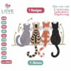 Four Cats on a Branch Cute Cat Embroidery Designs,1 Designs &1 Size,Embroidery Designs, Files Instant Download