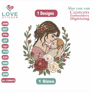 Mother and Baby Embroidery Designs,Machine Embroidery Designs, Files Instant Download