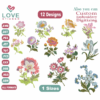 ​flowers Embroidery Border Embroidery Designs, Files Instant Download