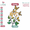 Butterfly And Flowers Quilt Embroidery Designs, Files Instant Download